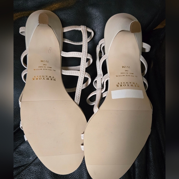New York Transit NEW Cream Strappy "Naked" Sandals Sz7.5M - Picture 3 of 12